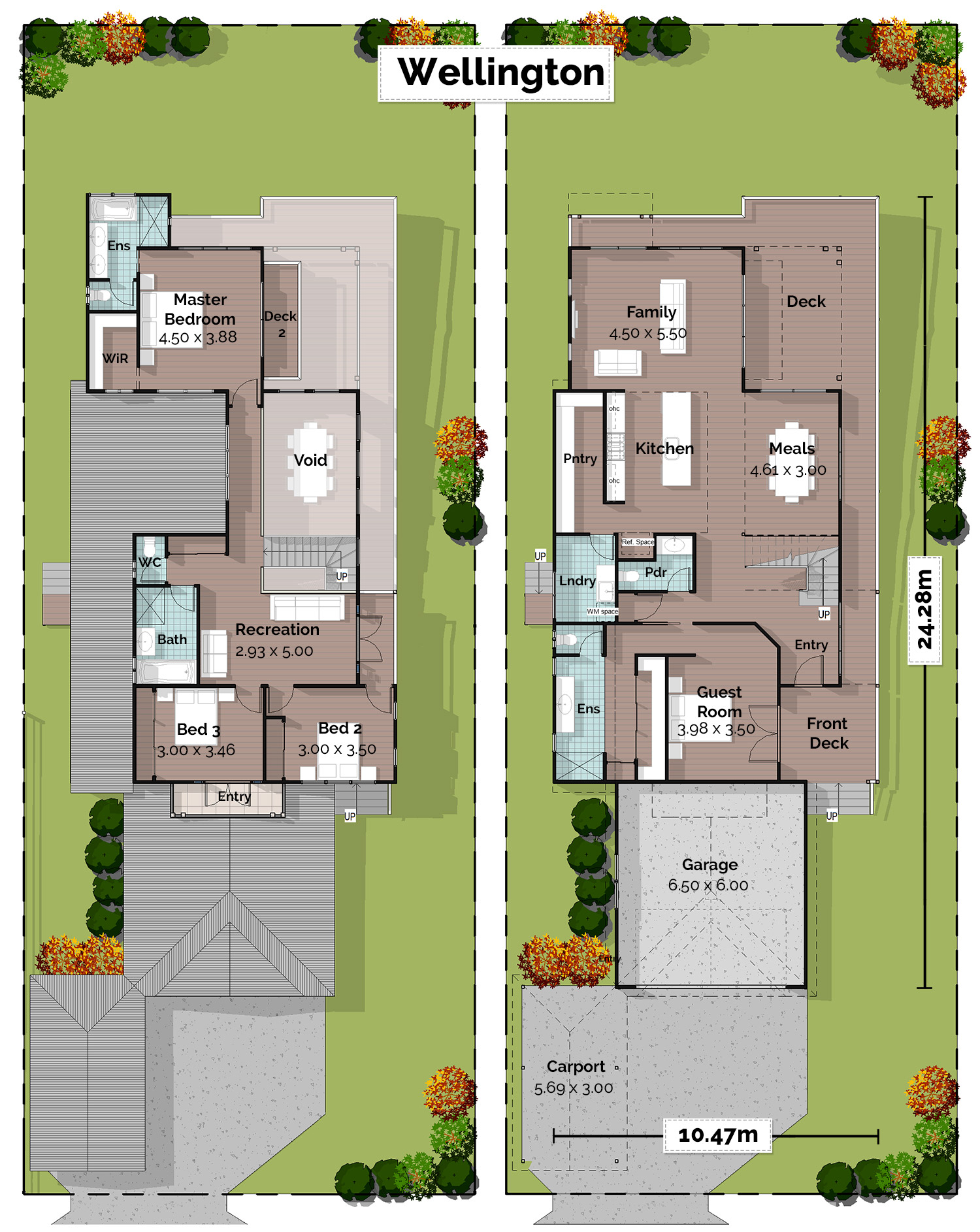Wellington, Sloping Lot House Plan, Home Designs, Building