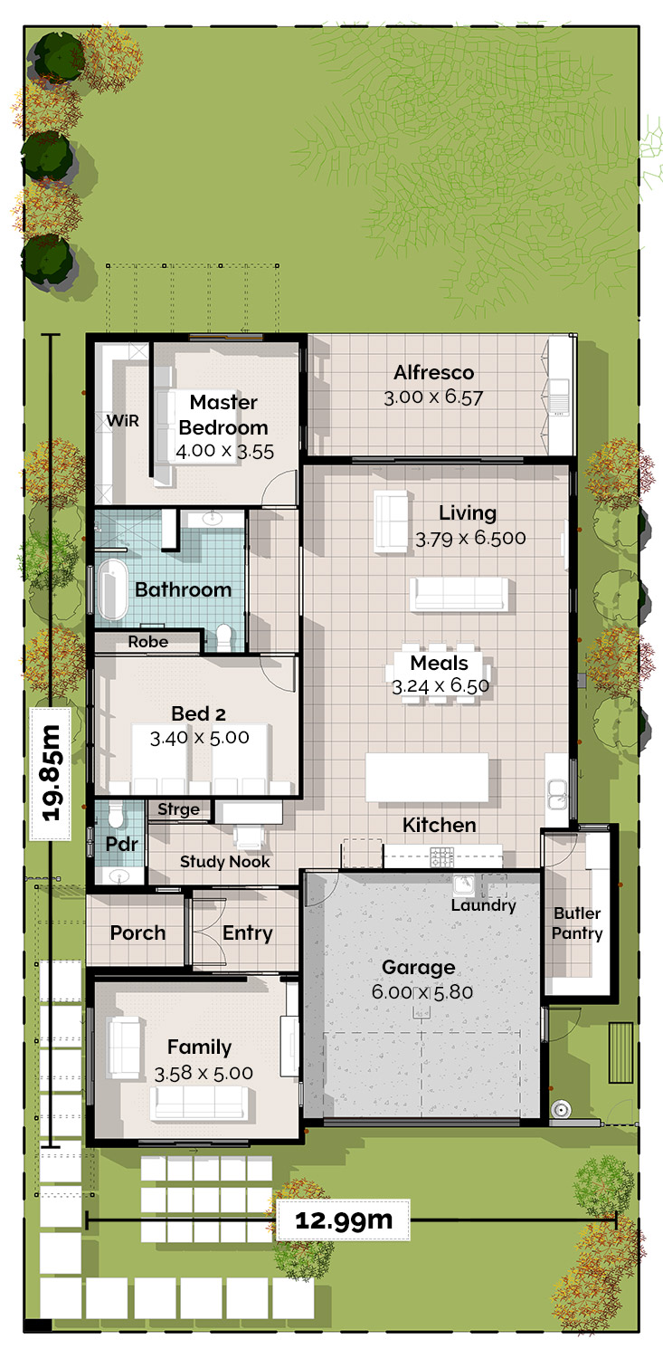 Sherwood Lowset House Plan