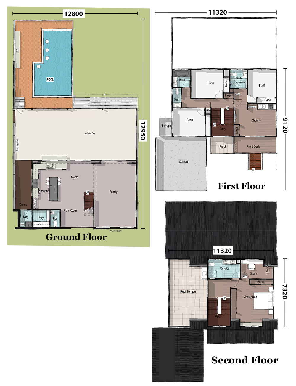 Blue Gum, Floorplan