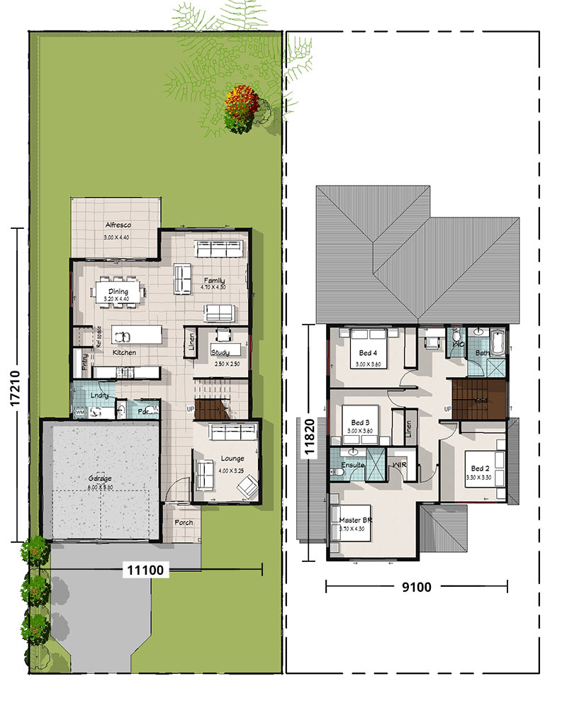 Cockatiel, Two Storey House Plan