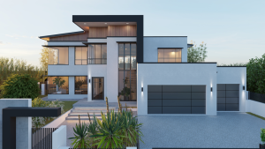 Architectural Blueprint → "Detailed two-storey house plan tailored for modern living."