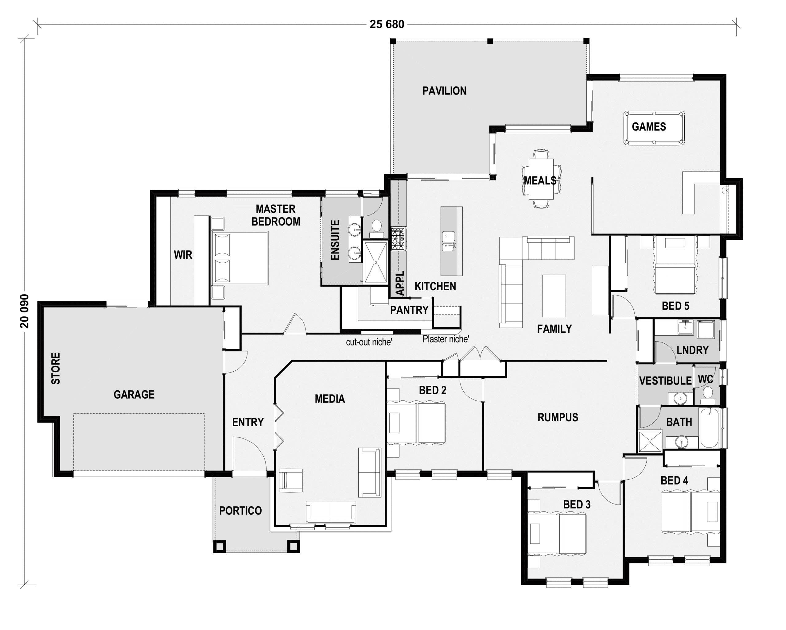 Hibiscus Brisbane Acreage House Plan – Expansive Living for Growing Families